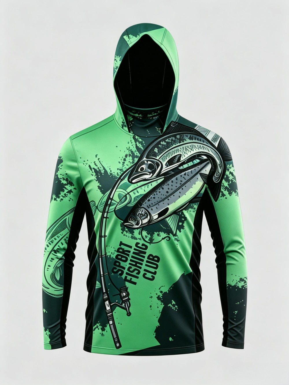 UPF50+ Camo Men Long Sleeve Fi - Fishing Hoodie 评论和价格