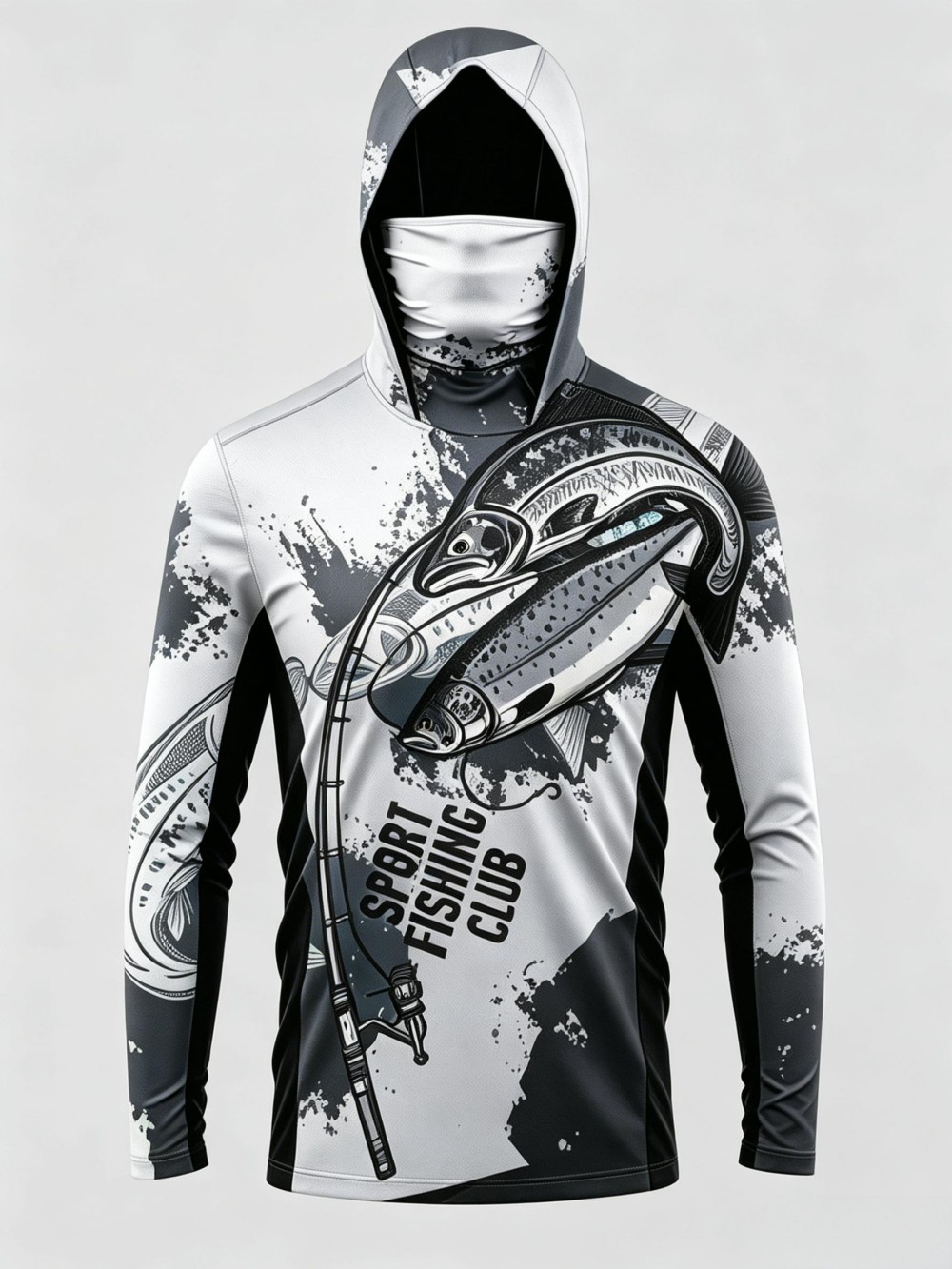 UPF50+ Camo Men Long Sleeve Fi - Fishing Hoodie 评论和价格
